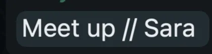 Chat: met up 1 potential appointment