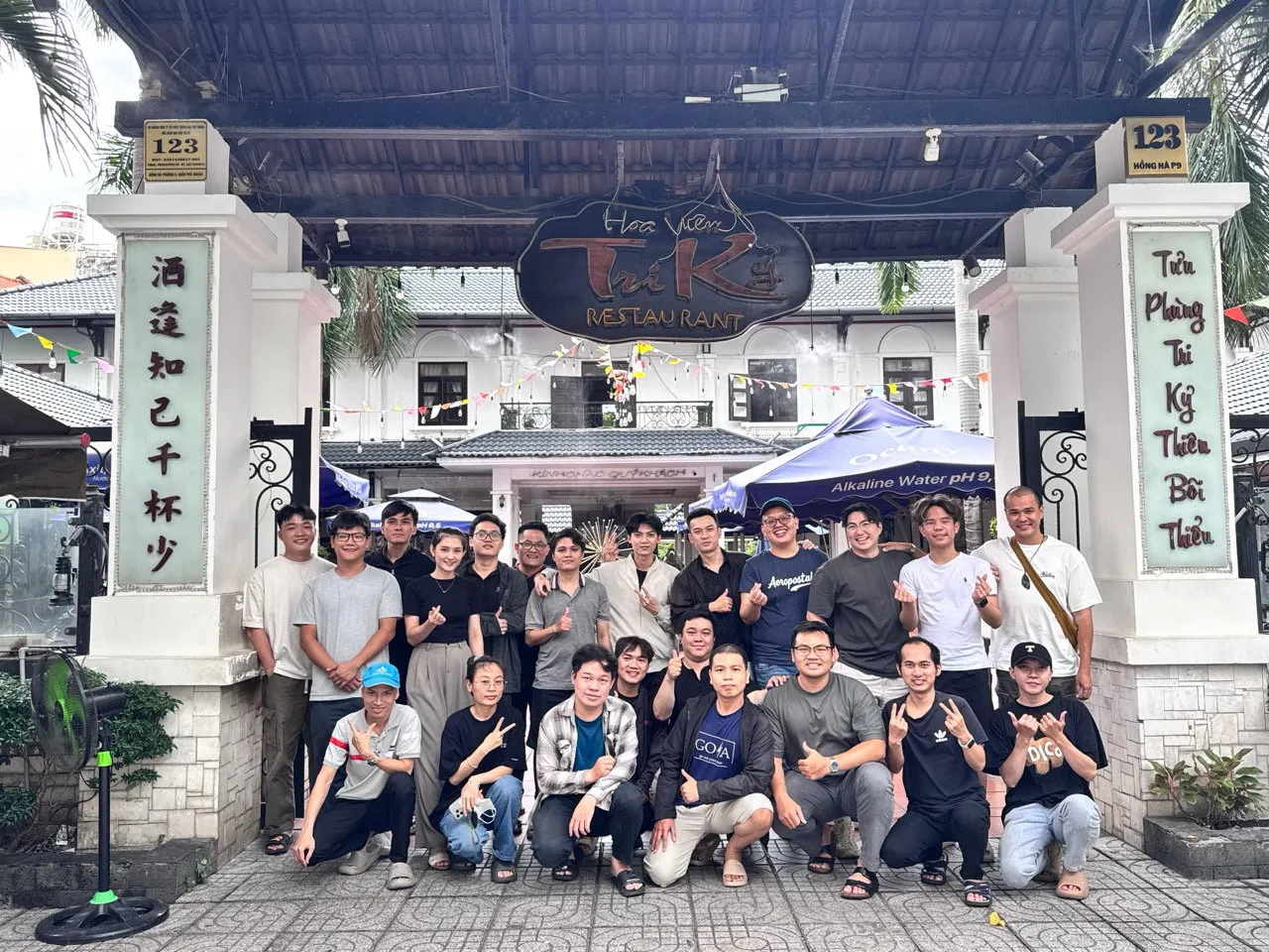 The ProjectSG team gathered outdoors on a team outing